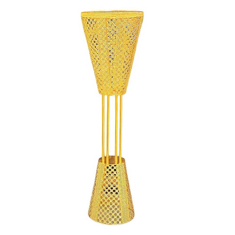 مبخرة بخور كبيرة بشبكة ذهبية، تعزز العلاج العطري في المساحات الواسعة، تصميم معدني أنيق للأرضية